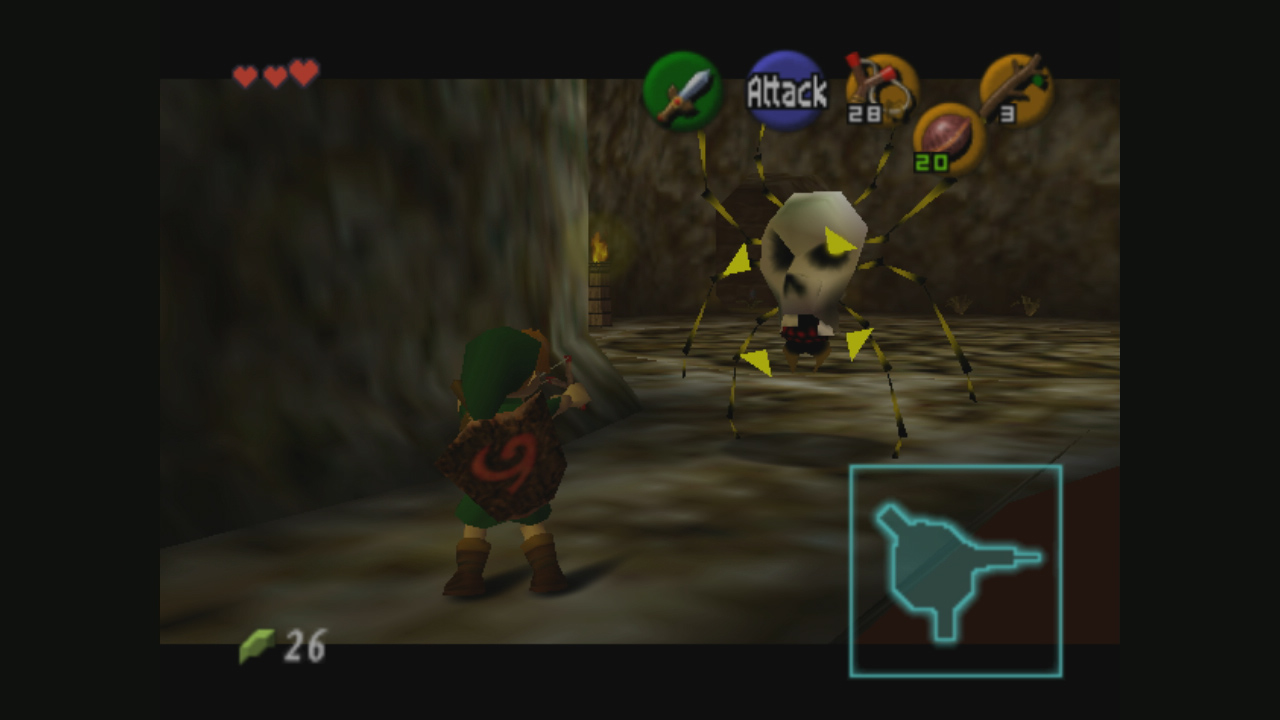 Originalt Ocarina of Time-gameplay